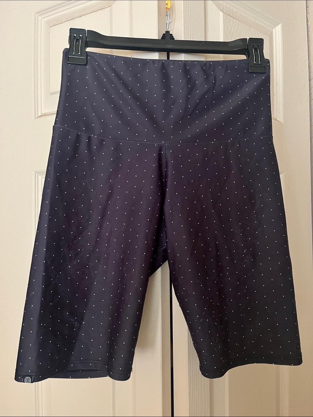 Onzie Women's Black Polka-Dot High-Rise Bike Shorts